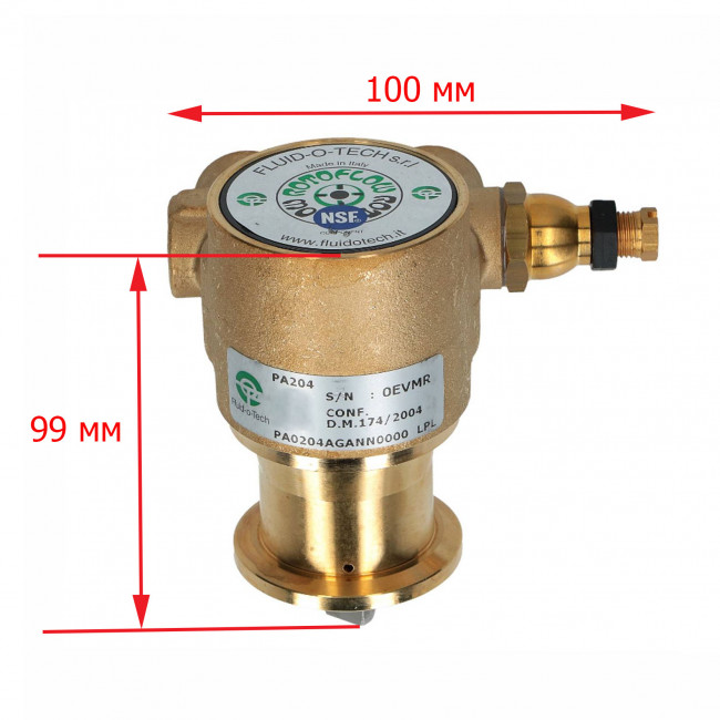Роторный насос Fluid-o-Tech Rotoflow серии РО 70-400 PA204 (PA0204AGANN0000, 200л/ч) Роторный насос Fluid-o-Tech Rotoflow серии РО 70-400 PA204 (PA0204AGANN0000, 200л/ч)