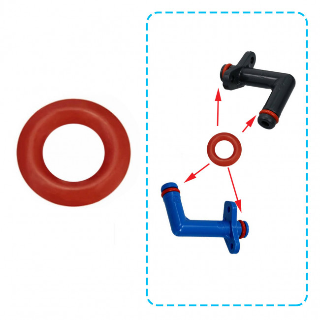 Уплотнитель штуцера заварочного узла кофемашины BOSCH TES, Siemens EQ, 00636489б 00614639