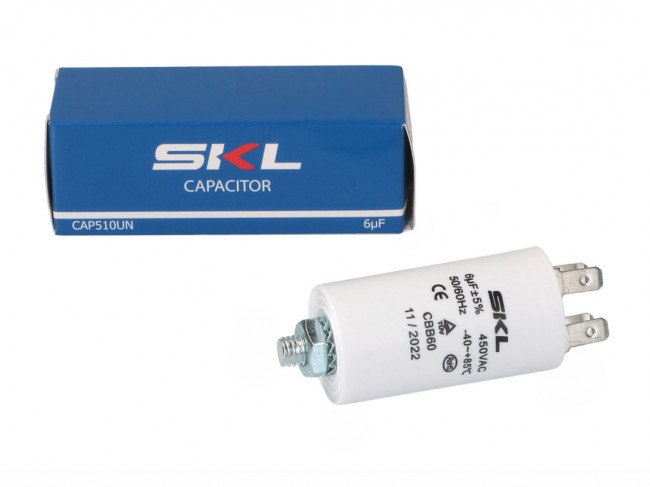 Конденсатор пусковой CBB60 (6uF, 450V)