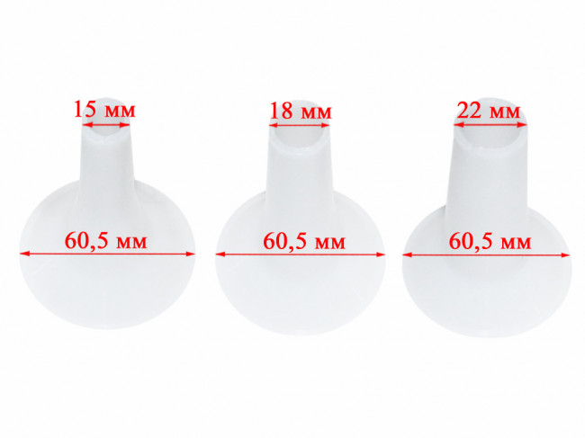 Насадка для колбас мясорубок D60 КОМПЛЕКТ 3шт (выход. D - 15mm, 18mm, 22mm)
