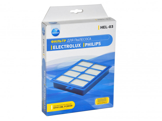 Neolux HEL-03 HEPA фильтр пылесоса ELECTROLUX, PHILIPS, (EFH12, FC8038, 9001677682)