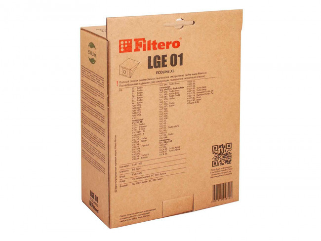 Filtero LGE 01 (10+фильтр) ECOLine XL, бумажные пылесборники Filtero LGE 01 (10+фильтр) ECOLine XL, бумажные пылесборники