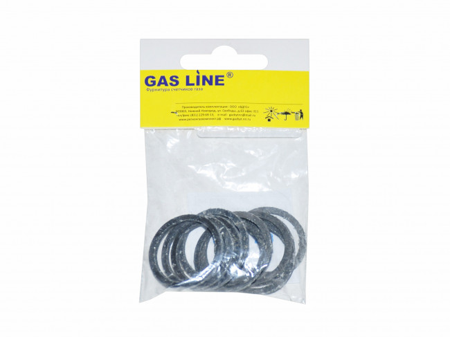 Набор прокладок счетчика газа Электроприбор 30*25*2мм, (Gas Line), паронит