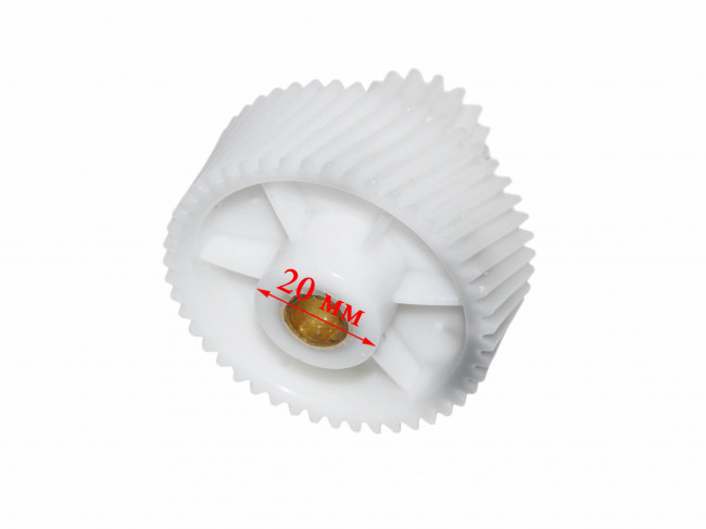Шестерня мясорубки Vitek, Panasonic с медной втулкой (16 прямых и 47 косых зубьев) Шестерня мясорубки Vitek, Panasonic с медной втулкой (16 прямых и 47 косых зубьев)