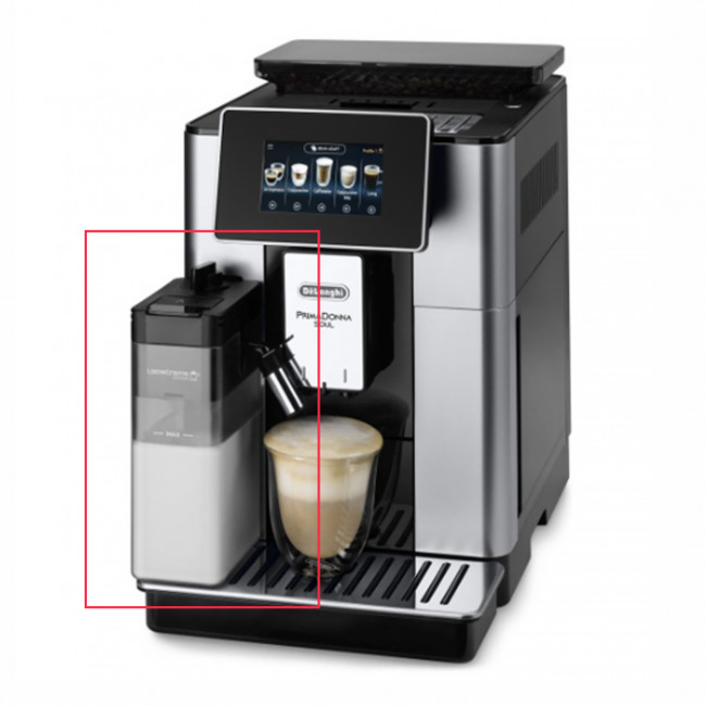 Капучинатор (емкость для молока) для кофемашин DeLonghi PrimaDonna Soul ECAM610, ECAM612 (DLSC027) Капучинатор (емкость для молока) для кофемашин DeLonghi PrimaDonna Soul ECAM610, ECAM612 (DLSC027)