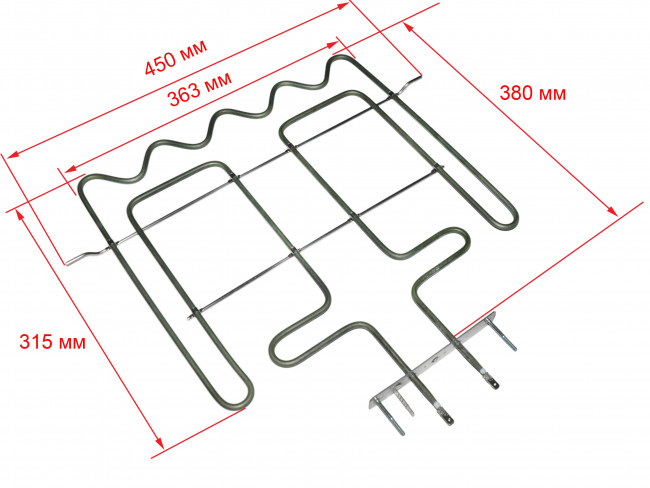 ТЭН духовки 2450W верхний Whirlpool 481010568824, 481010452558, 480121101161 ТЭН духовки 2450W верхний Whirlpool 481010568824, 481010452558, 480121101161