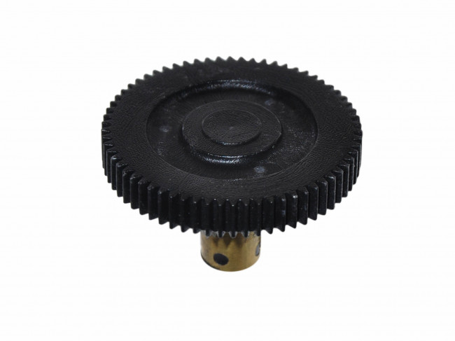 Шестерня мясорубки Хозяюшка черная D66mm металическая втулка