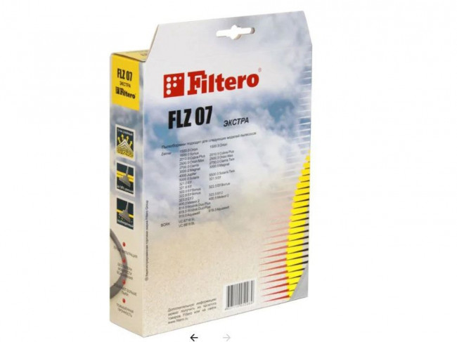 Filtero FLZ 07 (4) ЭКСТРА, пылесборники Filtero FLZ 07 (4) ЭКСТРА, пылесборники