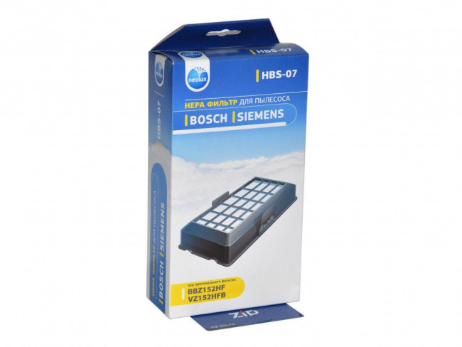 Neolux HBS-07 НЕРА фильтр пылесоса BOSCH, SIEMENS (BBZ152HF, VZ152HFB)