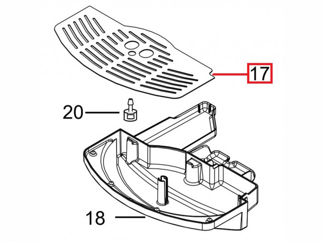 Решётка поддона кофеварки Delonghi ESAM 4000, 4200, 4300