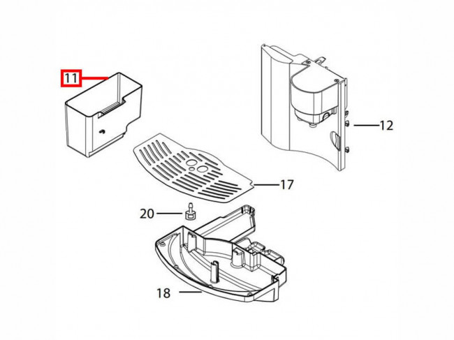 Контейнер отработанного кофе для Delonghi ESAM, EAM, 5313228721 Контейнер отработанного кофе для Delonghi ESAM, EAM, 5313228721