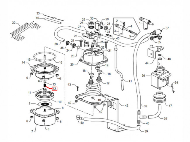 Пружина клапана стального бойлера для кофемашины SAECO, GAGGIA 126761518